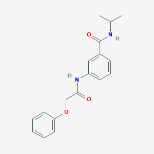 molecular formula C18H20N2O3 B267085 N-isopropyl-3-[(phenoxyacetyl)amino]benzamide 