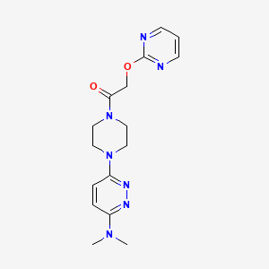 1-(4-(6-(Dimethylamino)pyridazin-3-yl)piperazin-1-yl)-2-(pyrimidin-2-yloxy)ethanone