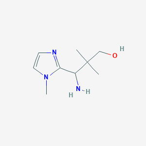 molecular formula C9H17N3O B2670865 3-amino-2,2-dimethyl-3-(1-methyl-1H-imidazol-2-yl)propan-1-ol CAS No. 1862648-08-5