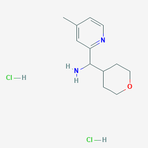 molecular formula C12H20Cl2N2O B2670867 (4-Methylpyridin-2-yl)(oxan-4-yl)methanamine dihydrochloride CAS No. 2044714-06-7