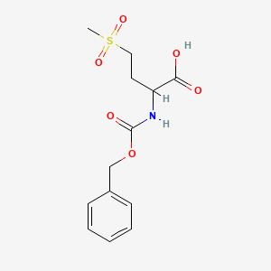molecular formula C13H17NO6S B2670869 2-{[(Benzyloxy)carbonyl]amino}-4-methanesulfonylbutanoic acid CAS No. 82609-39-0
