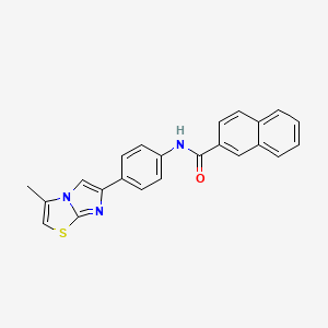 N-(4-(3-methylimidazo[2,1-b]thiazol-6-yl)phenyl)-2-naphthamide