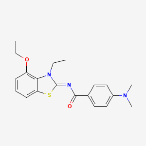 (E)-4-(dimethylamino)-N-(4-ethoxy-3-ethylbenzo[d]thiazol-2(3H)-ylidene)benzamide