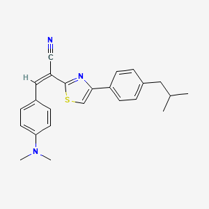 (Z)-3-(4-(dimethylamino)phenyl)-2-(4-(4-isobutylphenyl)thiazol-2-yl)acrylonitrile