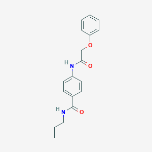 molecular formula C18H20N2O3 B267088 4-[(phenoxyacetyl)amino]-N-propylbenzamide 