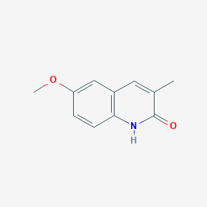 molecular formula C11H11NO2 B2670883 3-Methyl-6-methoxyquinolin-2(1H)-one CAS No. 123990-77-2