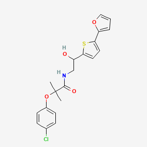 2-(4-chlorophenoxy)-N-{2-[5-(furan-2-yl)thiophen-2-yl]-2-hydroxyethyl}-2-methylpropanamide