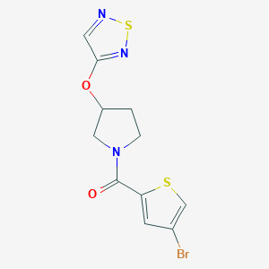 3-{[1-(4-Bromothiophene-2-carbonyl)pyrrolidin-3-yl]oxy}-1,2,5-thiadiazole