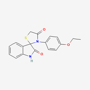 molecular formula C18H16N2O3S B2670894 3-(4-Ethoxyphenyl)spiro[1,3-thiazolidine-2,3'-indoline]-4,7-dione CAS No. 155425-87-9