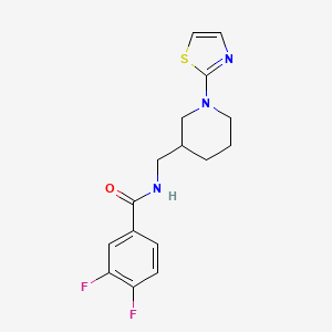 molecular formula C16H17F2N3OS B2670898 3,4-difluoro-N-((1-(thiazol-2-yl)piperidin-3-yl)methyl)benzamide CAS No. 1705308-86-6