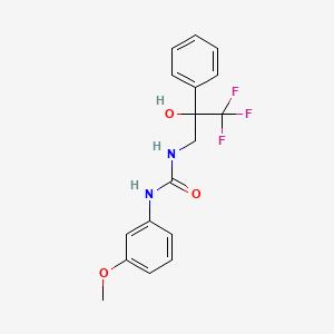 molecular formula C17H17F3N2O3 B2670901 1-(3-甲氧基苯基)-3-(3,3,3-三氟-2-羟基-2-苯基丙基)脲 CAS No. 1351641-18-3