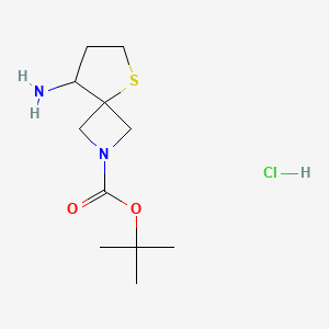 Tert-butyl 8-amino-5-thia-2-azaspiro[3.4]octane-2-carboxylate;hydrochloride