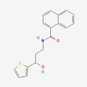 N-(3-hydroxy-3-(thiophen-2-yl)propyl)-1-naphthamide