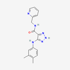 5-((3,4-dimethylphenyl)amino)-N-(pyridin-2-ylmethyl)-1H-1,2,3-triazole-4-carboxamide