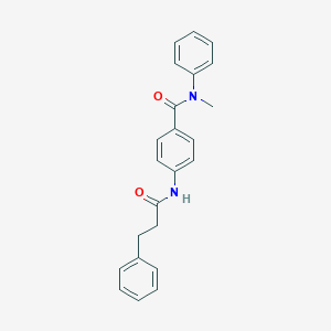 molecular formula C23H22N2O2 B267092 N-methyl-N-phenyl-4-[(3-phenylpropanoyl)amino]benzamide 