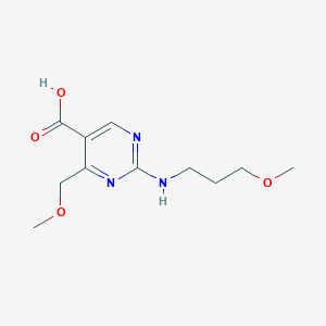 4-(Methoxymethyl)-2-[(3-methoxypropyl)amino]-5-pyrimidinecarboxylic acid