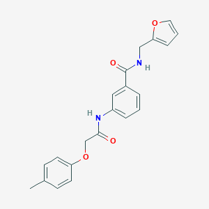 molecular formula C21H20N2O4 B267093 N-(2-furylmethyl)-3-{[(4-methylphenoxy)acetyl]amino}benzamide 