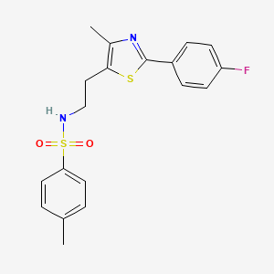 N-(2-(2-(4-fluorophenyl)-4-methylthiazol-5-yl)ethyl)-4-methylbenzenesulfonamide