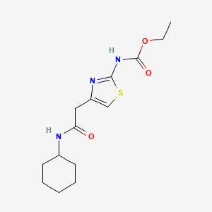 Ethyl (4-(2-(cyclohexylamino)-2-oxoethyl)thiazol-2-yl)carbamate