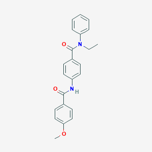 molecular formula C23H22N2O3 B267094 N-ethyl-4-[(4-methoxybenzoyl)amino]-N-phenylbenzamide 