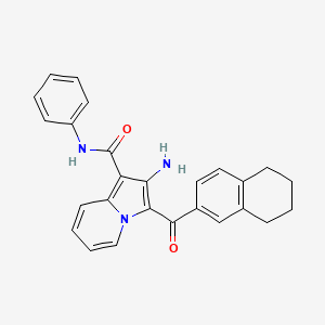 2-amino-N-phenyl-3-(5,6,7,8-tetrahydronaphthalene-2-carbonyl)indolizine-1-carboxamide
