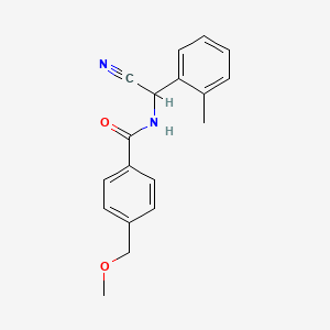 molecular formula C18H18N2O2 B2670947 N-[cyano(2-methylphenyl)methyl]-4-(methoxymethyl)benzamide CAS No. 1355783-23-1