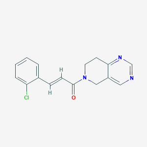 molecular formula C16H14ClN3O B2670951 (E)-3-(2-chlorophenyl)-1-(7,8-dihydropyrido[4,3-d]pyrimidin-6(5H)-yl)prop-2-en-1-one CAS No. 1798399-51-5