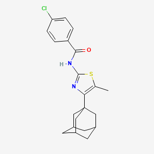 N-[4-(1-adamantyl)-5-methyl-1,3-thiazol-2-yl]-4-chlorobenzamide