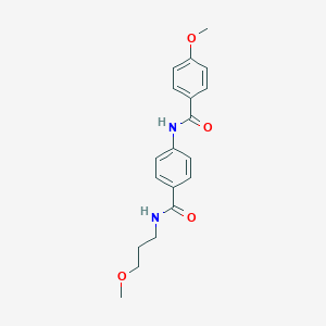 molecular formula C19H22N2O4 B267096 4-methoxy-N-(4-{[(3-methoxypropyl)amino]carbonyl}phenyl)benzamide 