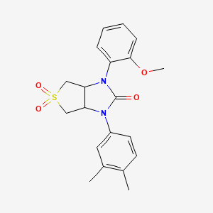 1-(3,4-dimethylphenyl)-3-(2-methoxyphenyl)tetrahydro-1H-thieno[3,4-d]imidazol-2(3H)-one 5,5-dioxide