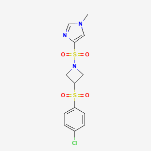 4-((3-((4-chlorophenyl)sulfonyl)azetidin-1-yl)sulfonyl)-1-methyl-1H-imidazole