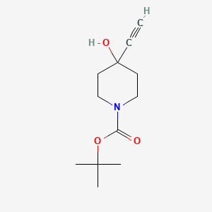 molecular formula C12H19NO3 B2670986 Tert-butyl 4-ethynyl-4-hydroxypiperidine-1-carboxylate CAS No. 275387-83-2