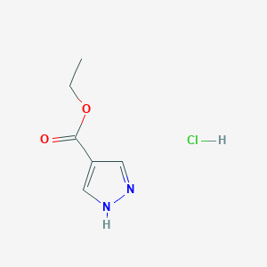 molecular formula C6H9ClN2O2 B2670995 Ethyl 1H-Pyrazole-4-carboxylate hydrochloride CAS No. 1242339-75-8; 37622-90-5