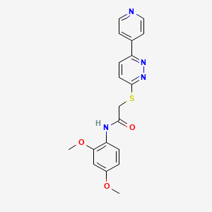 molecular formula C19H18N4O3S B2670998 N-(2,4-dimethoxyphenyl)-2-(6-pyridin-4-ylpyridazin-3-yl)sulfanylacetamide CAS No. 872701-88-7