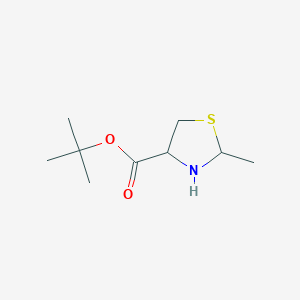 molecular formula C9H17NO2S B2671006 Tert-butyl 2-methyl-1,3-thiazolidine-4-carboxylate CAS No. 2248257-60-3