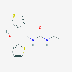 1-Ethyl-3-(2-hydroxy-2-(thiophen-2-yl)-2-(thiophen-3-yl)ethyl)urea
