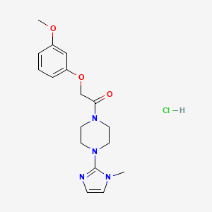 molecular formula C17H23ClN4O3 B2671018 2-(3-methoxyphenoxy)-1-(4-(1-methyl-1H-imidazol-2-yl)piperazin-1-yl)ethanone hydrochloride CAS No. 1331332-92-3