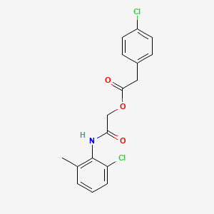 molecular formula C17H15Cl2NO3 B2671024 2-[(2-Chloro-6-methylphenyl)amino]-2-oxoethyl (4-chlorophenyl)acetate CAS No. 1794785-08-2
