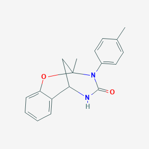 2-methyl-3-(4-methylphenyl)-2,3,5,6-tetrahydro-4H-2,6-methano-1,3,5-benzoxadiazocin-4-one