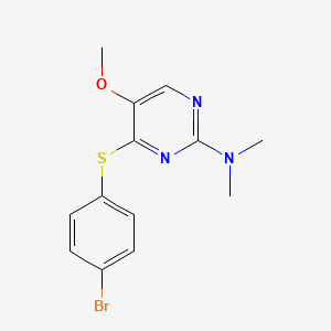 4-[(4-bromophenyl)sulfanyl]-5-methoxy-N,N-dimethyl-2-pyrimidinamine