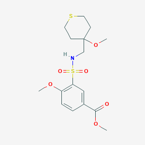 methyl 4-methoxy-3-(N-((4-methoxytetrahydro-2H-thiopyran-4-yl)methyl)sulfamoyl)benzoate