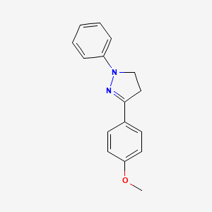 molecular formula C16H16N2O B2671038 3-(4-methoxyphenyl)-1-phenyl-4,5-dihydro-1H-pyrazole CAS No. 3314-43-0