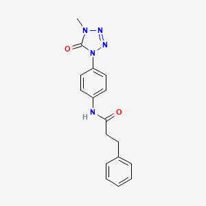 N-(4-(4-methyl-5-oxo-4,5-dihydro-1H-tetrazol-1-yl)phenyl)-3-phenylpropanamide
