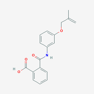 molecular formula C18H17NO4 B267104 2-({3-[(2-Methyl-2-propenyl)oxy]anilino}carbonyl)benzoic acid 
