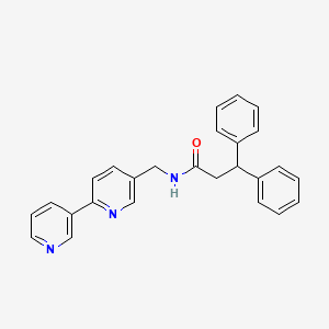 N-([2,3'-bipyridin]-5-ylmethyl)-3,3-diphenylpropanamide