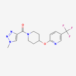 (1-methyl-1H-1,2,3-triazol-4-yl)(4-((5-(trifluoromethyl)pyridin-2-yl)oxy)piperidin-1-yl)methanone