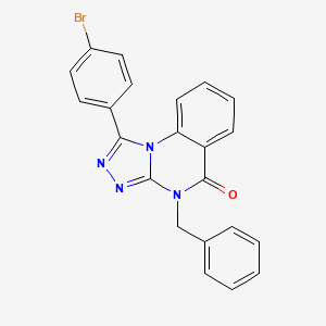 molecular formula C22H15BrN4O B2671057 4-benzyl-1-(4-bromophenyl)[1,2,4]triazolo[4,3-a]quinazolin-5(4H)-one CAS No. 866896-41-5