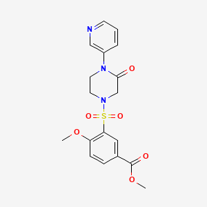 Methyl 4-methoxy-3-{[3-oxo-4-(pyridin-3-yl)piperazin-1-yl]sulfonyl}benzoate