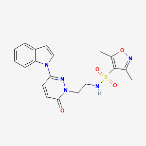 N-(2-(3-(1H-indol-1-yl)-6-oxopyridazin-1(6H)-yl)ethyl)-3,5-dimethylisoxazole-4-sulfonamide