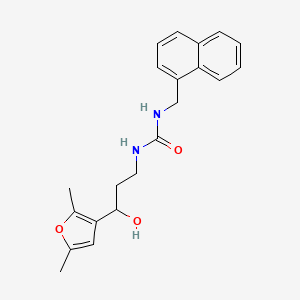 molecular formula C21H24N2O3 B2671096 1-(3-(2,5-Dimethylfuran-3-yl)-3-hydroxypropyl)-3-(naphthalen-1-ylmethyl)urea CAS No. 1421452-13-2